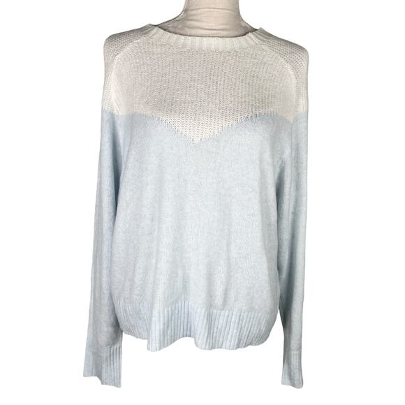 Express Sweater Baby Blue White Super Soft Large New - Picture 4 of 9